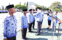 Di Peringatan HUT Korpri Sekda Minta ASN Berinovasi 